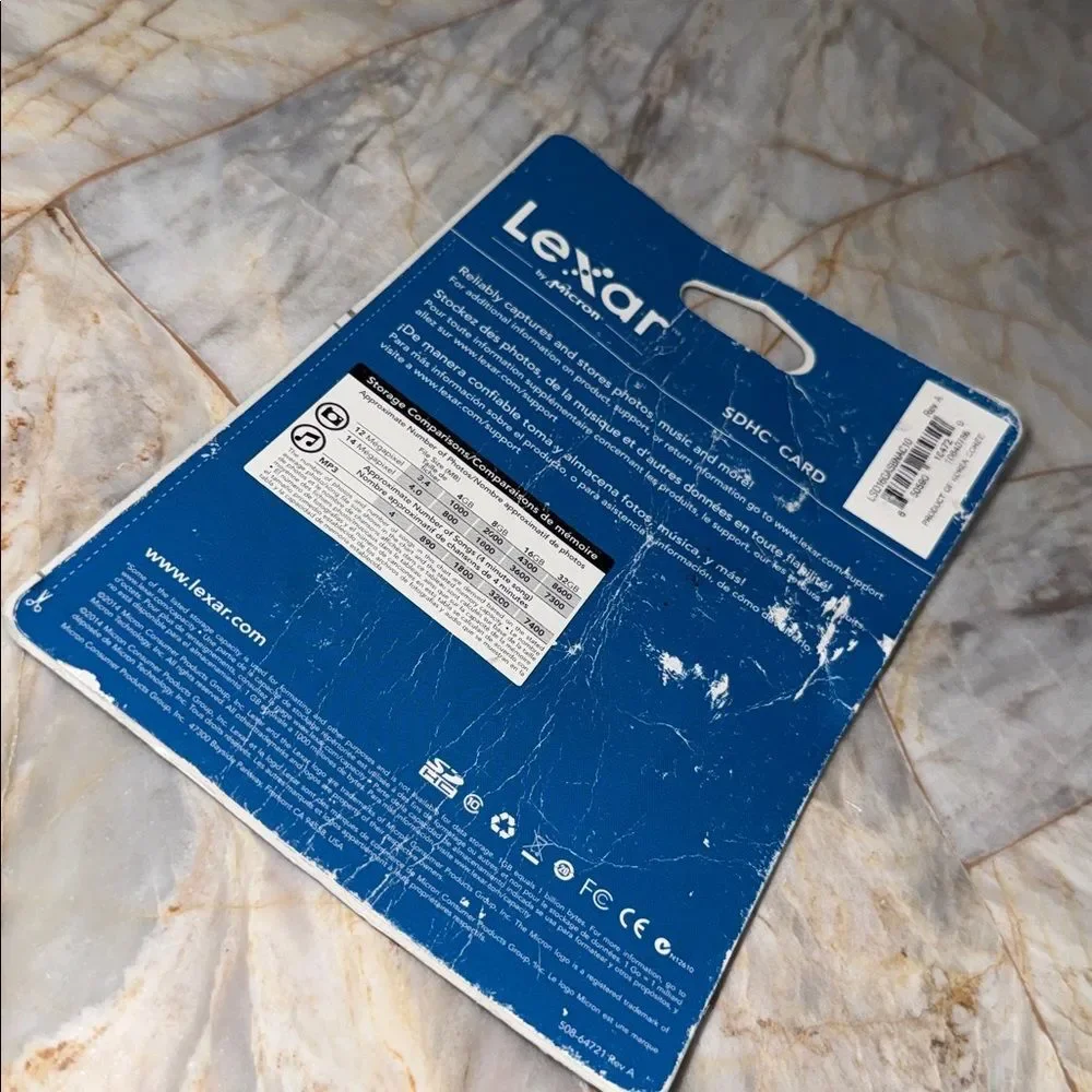 Lexar 16GB SDHC Memory Card Class 10 Multi-Use LSD16GASBNAC10 New Cardboard Wear